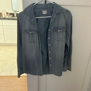 J Crew The Perfect Shirt in Chambray - Size XXS
